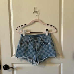 Carmar Denim Checkered Shorts